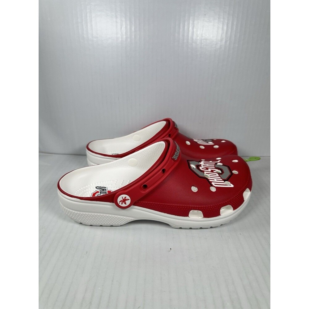 Size 9 Crocs THE Ohio State Buckeyes Classic Clog Red 209606-100 Men Slip On NEW